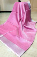 Pink Linen Tissue Saree
