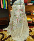 Silk Linen Embroidery Saree