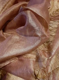 Rosegold Tissue Linen Saree